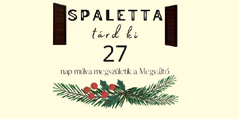 Spaletta – Tárd ki! – rendhagyó adventi naptár fiataloknak