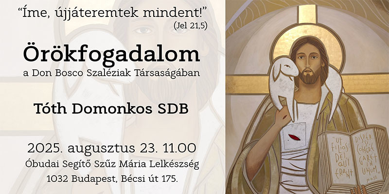 Meghívó Tóth Domonkos örökfogadalomtételére