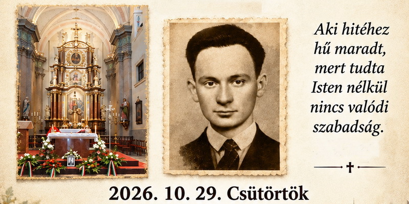 Meghívó Boldog Sándor István tisztelőinek Szolnokra, ünnepi szentmisére