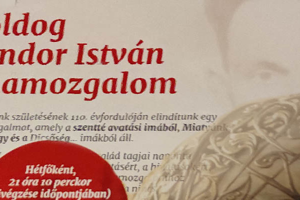 Boldog Sándor István imamozgalom