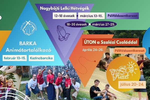 A Szalézi Ifjúsági Mozgalom tervezett eseményei 2026 első felében