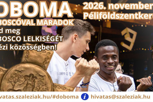Don Boscóval Maradok - Hivatástisztázó hétvége, 2026 november